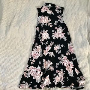 🌸 Mock neck Floral Semi-Formal Dress